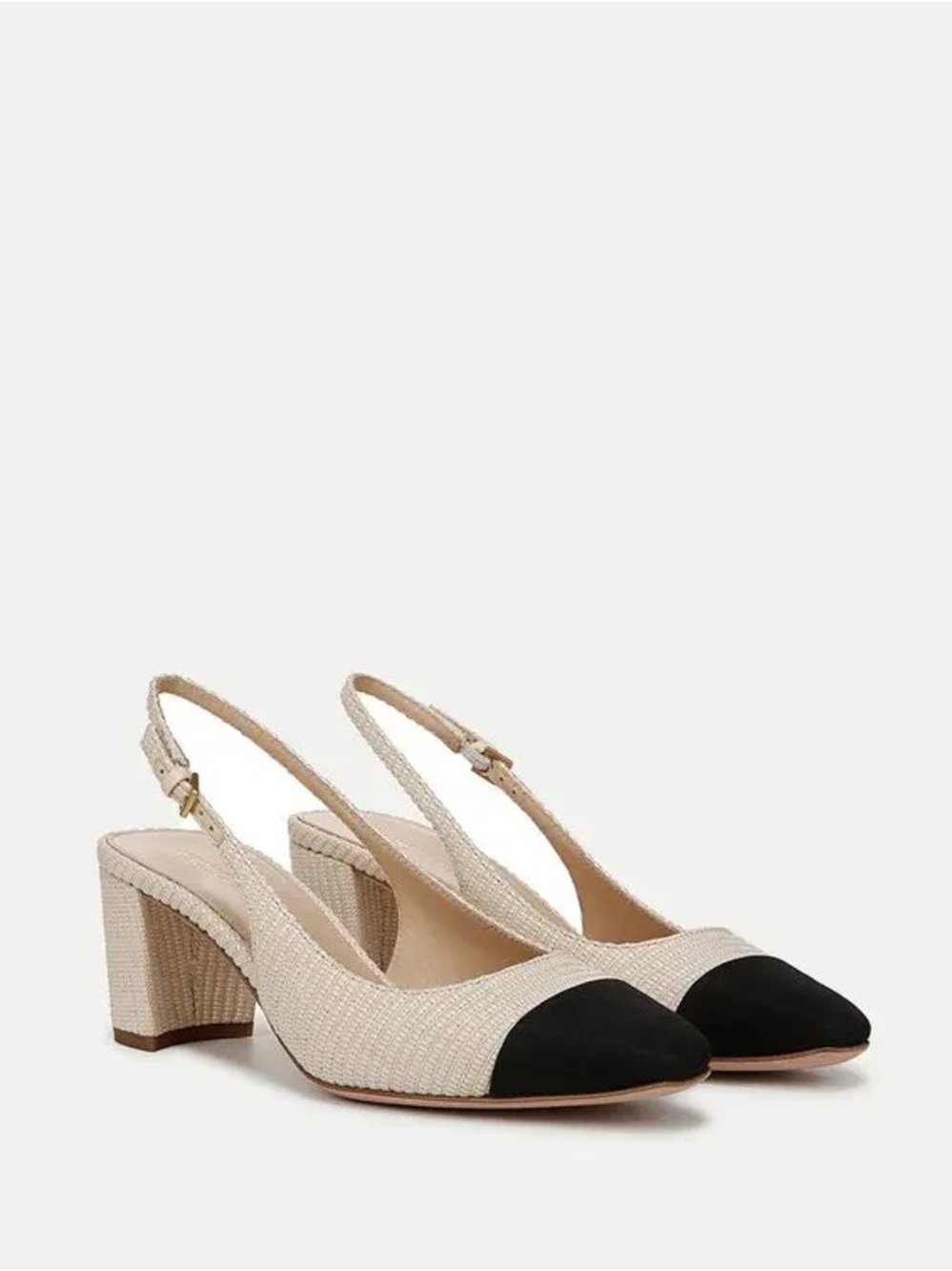 Veronica Beard
Cecile Bicolor Cap-Toe Slingback Pumps